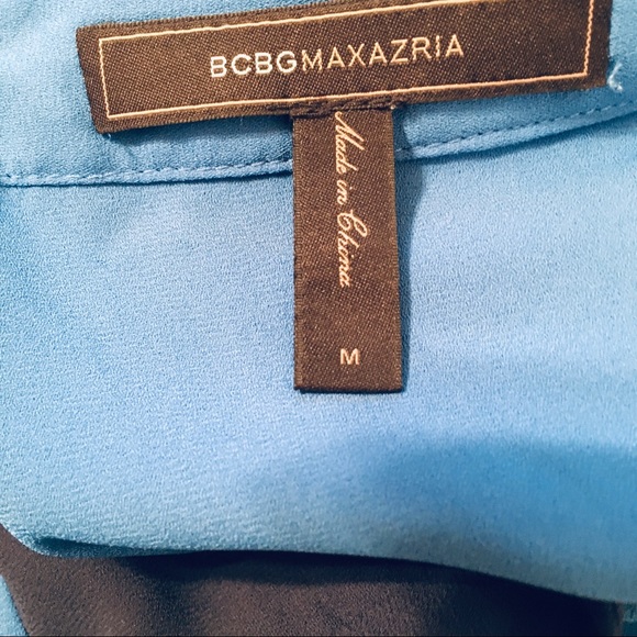 BCBG Maxazria Jane Flowy Maxi Front Slit Blue Skirt Size Medium (M) - Picture 5 of 5